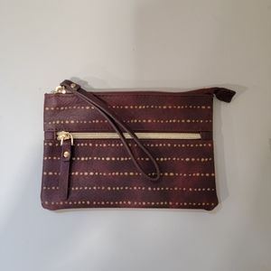 Maurices burgundy wristlet